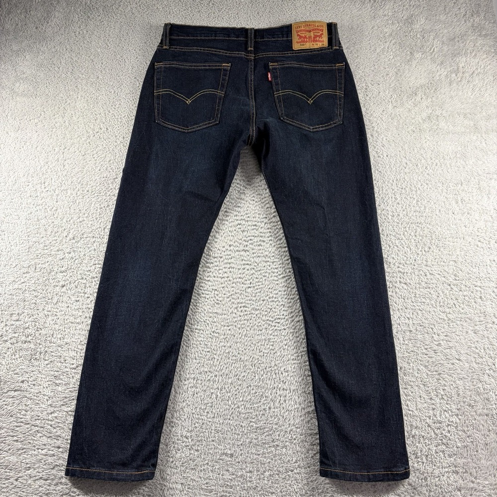 Levi 510 Dark Wash Jeans Mens 32x29 (Fits 32x27) Contrast Stitching Classic